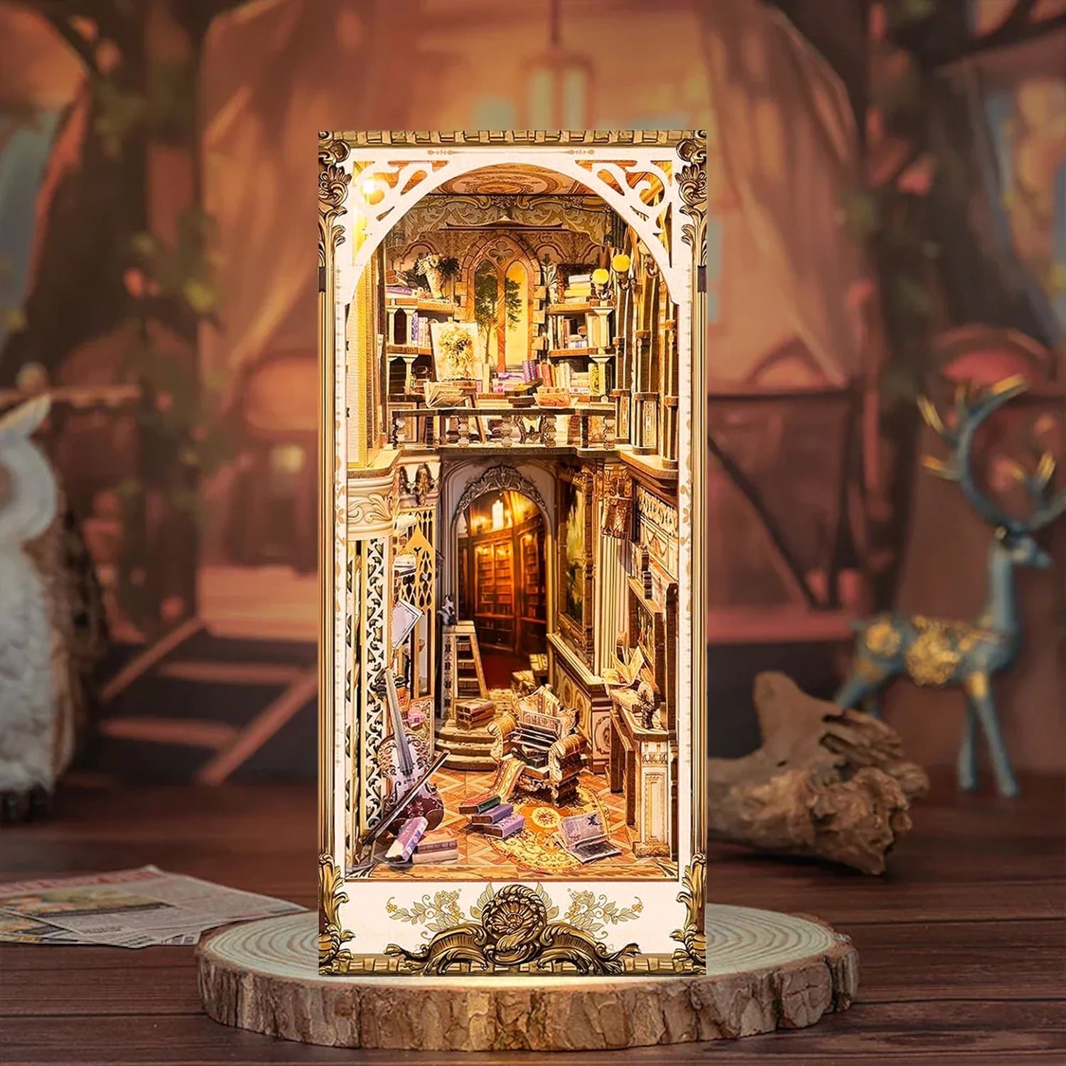 Book Nook "Biblioteca dos Sonhos Clássicos" DIY (Faça Você Mesmo)