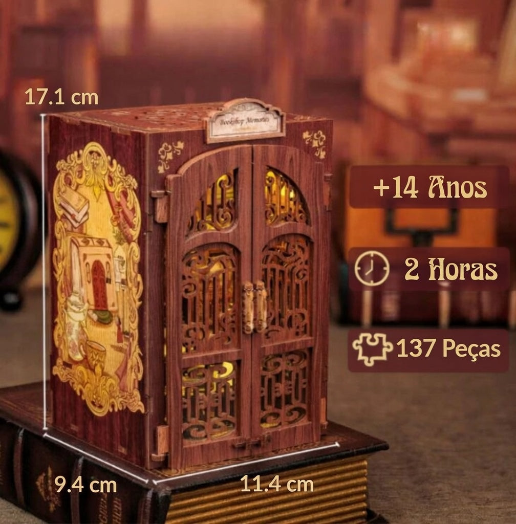 Book Nook "Ecos de uma Livraria" DIY (Faça Você Mesmo)