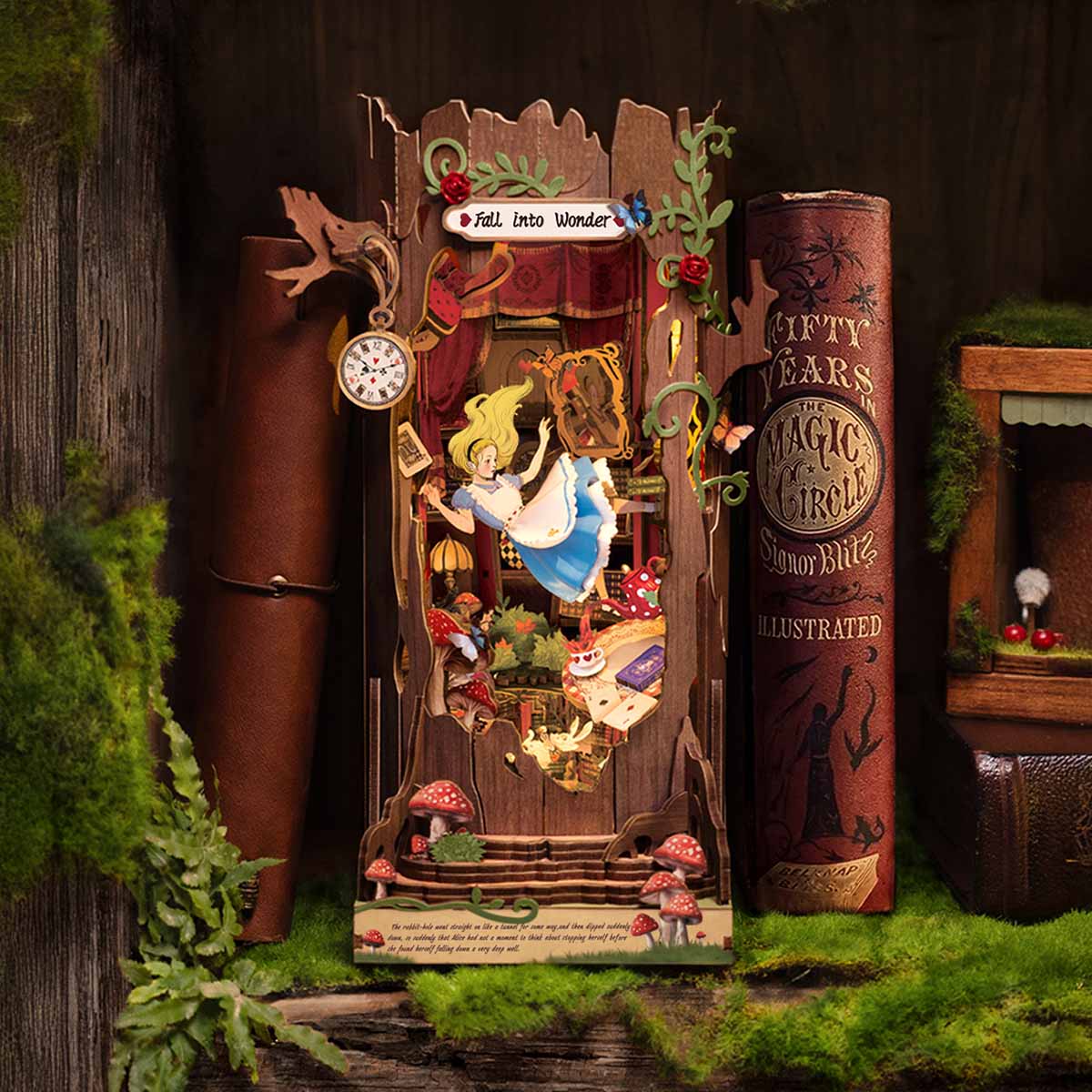 Book Nook "Imersão no País das Maravilhas" DIY (Faça Você Mesmo)