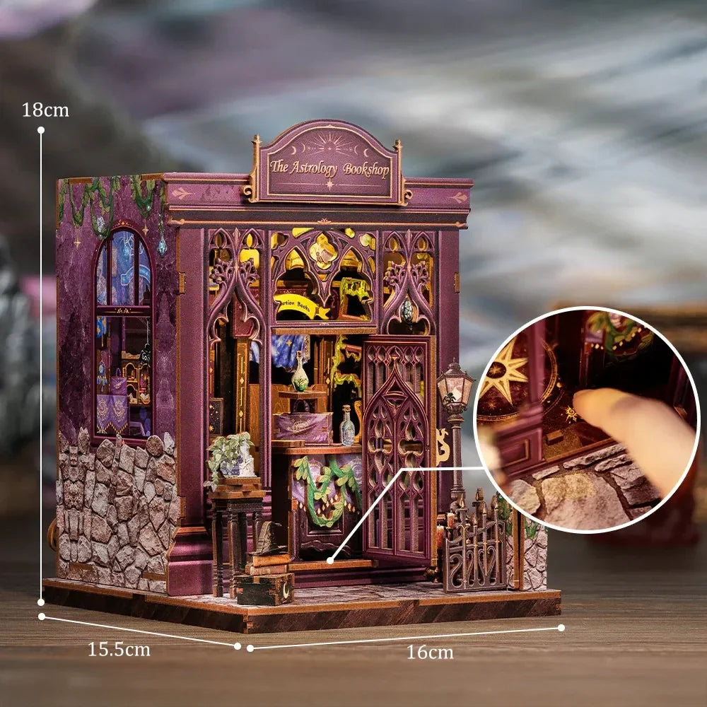 Casa Miniatura "A Livraria de Astrologia" DIY (Faça Você Mesmo)