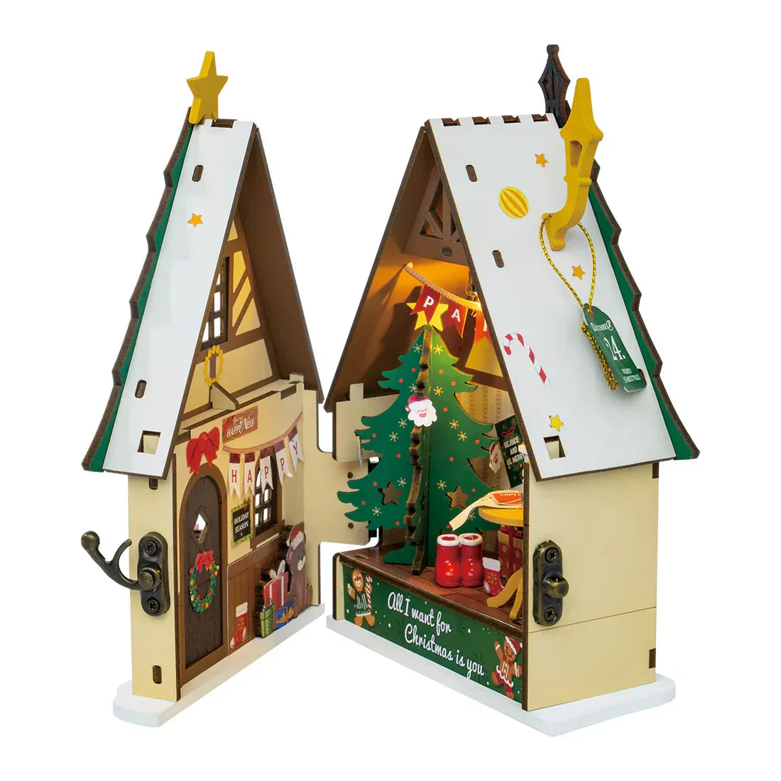 Casa Miniatura "Aconchego de Natal" DIY (Faça Você Mesmo)