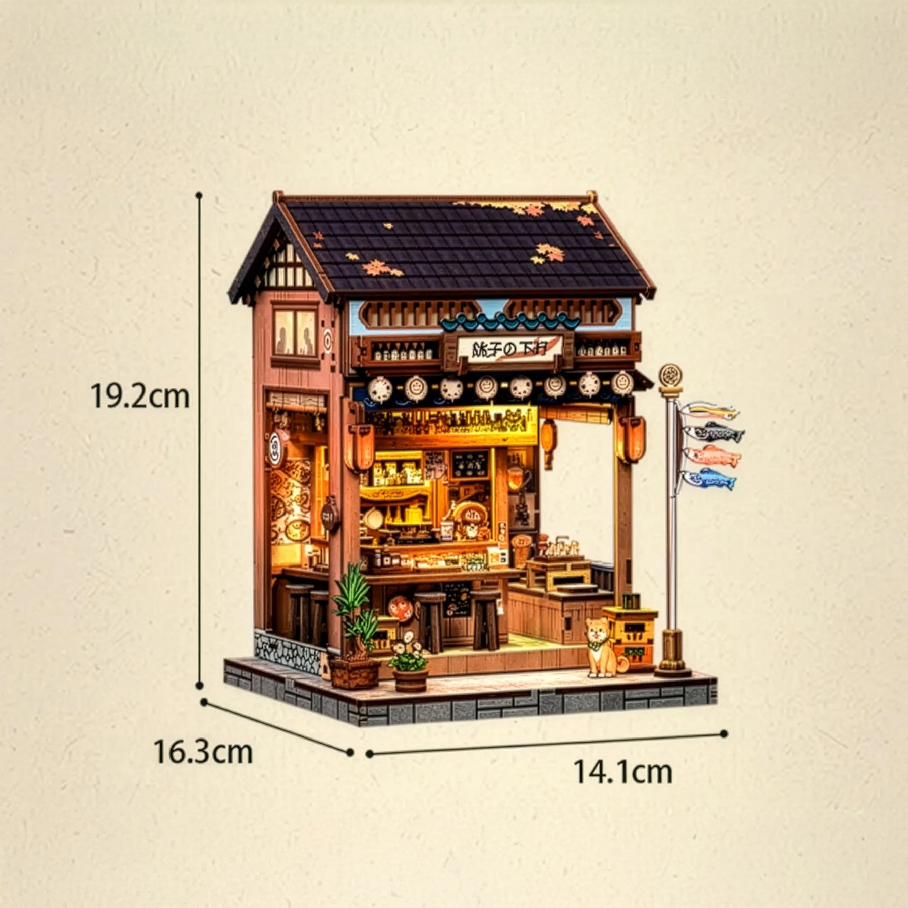 Casa Miniatura "Autêntico Bar Japonês Izakaya" DIY (Faça Você Mesmo)