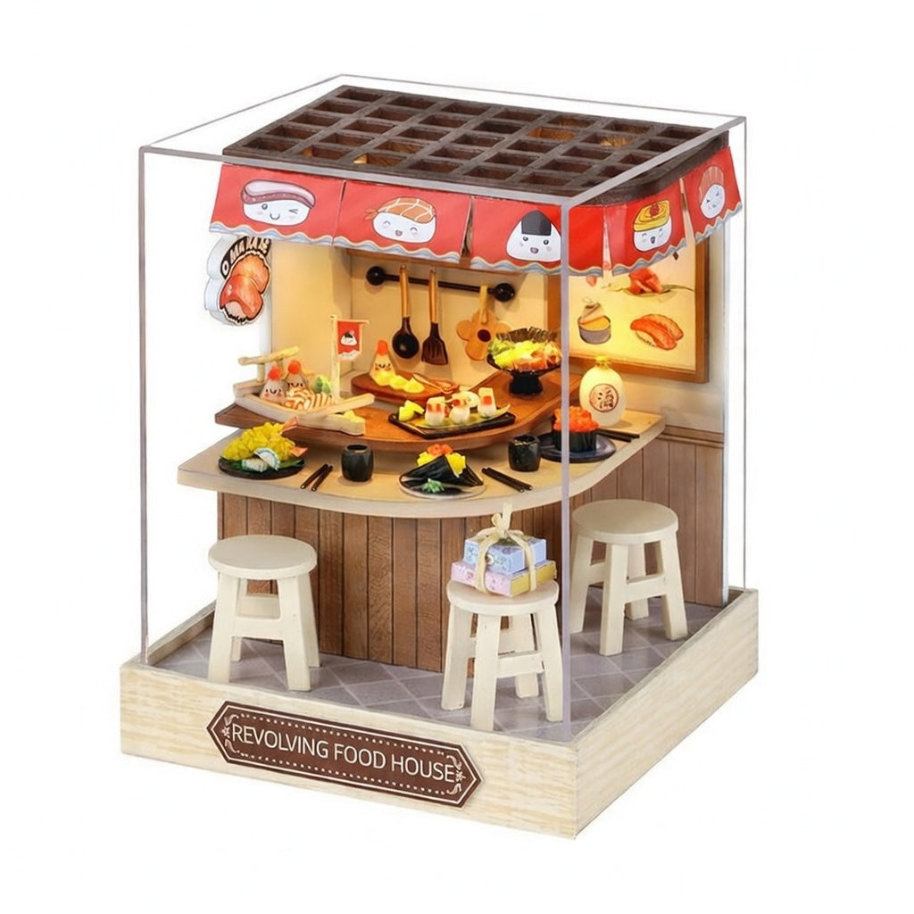 Casa Miniatura "Balcão de Comida Japonesa" DIY (Faça Você Mesmo)