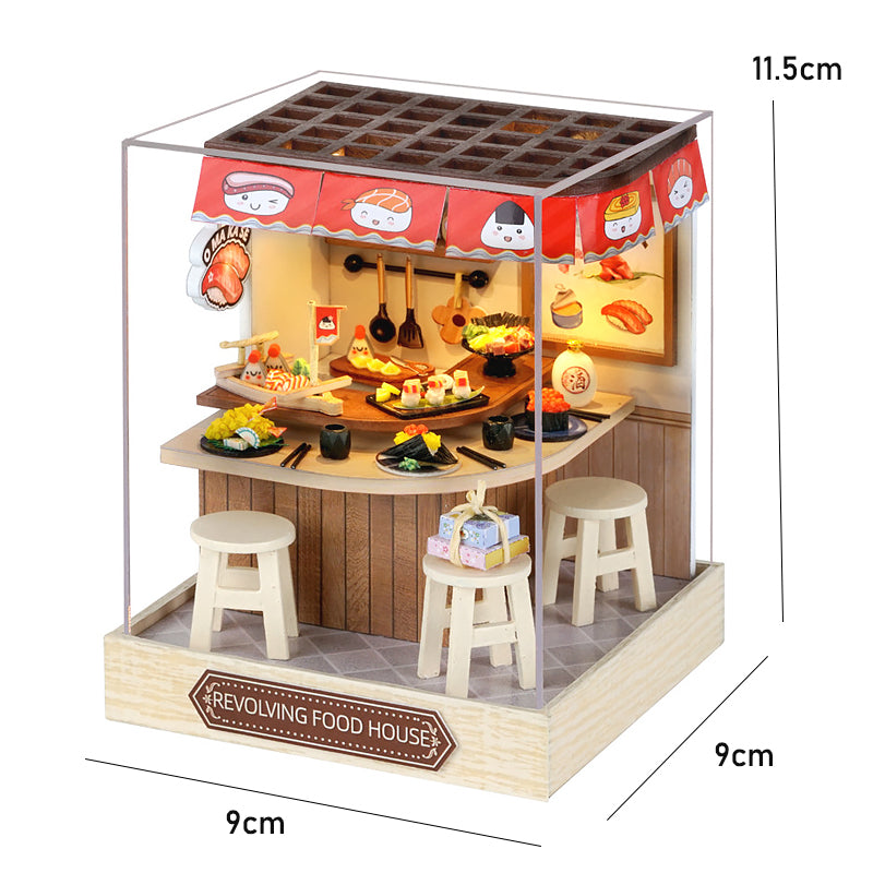 Casa Miniatura "Balcão de Comida Japonesa" DIY (Faça Você Mesmo)