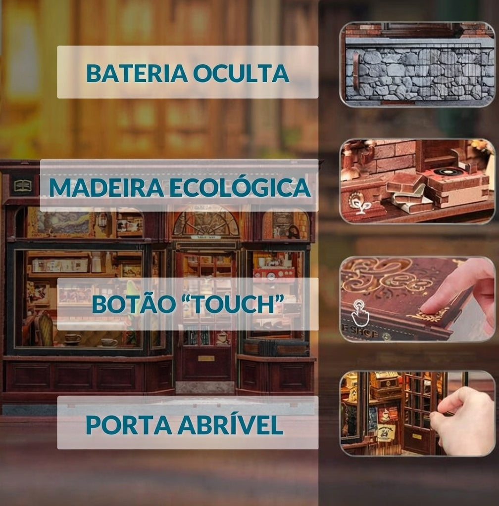 Casa Miniatura "Cafeteria do Bairro" DIY (Faça Você Mesmo)