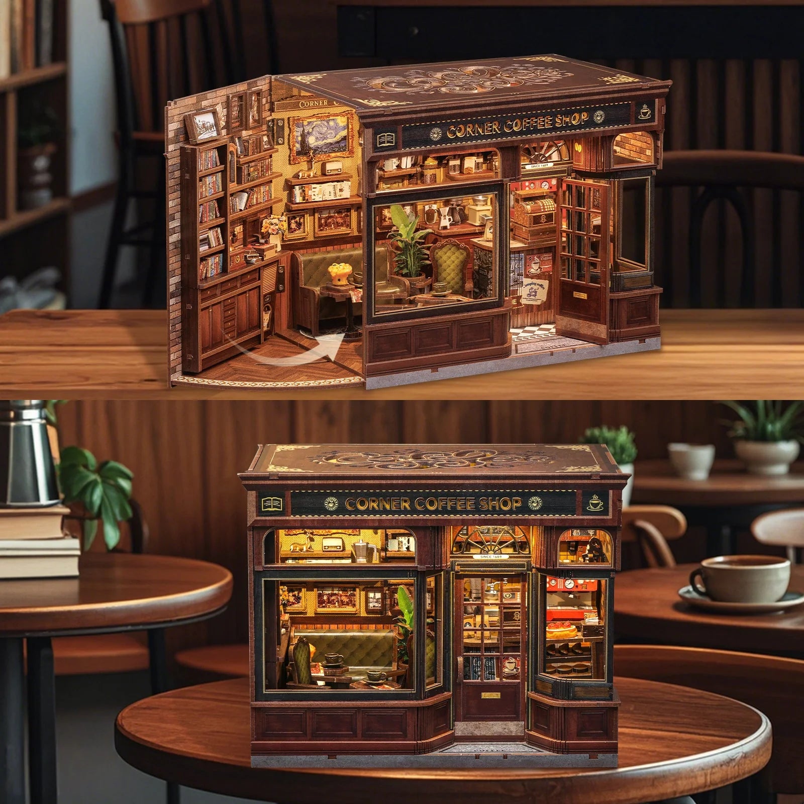 Casa Miniatura "Cafeteria do Bairro" DIY (Faça Você Mesmo)