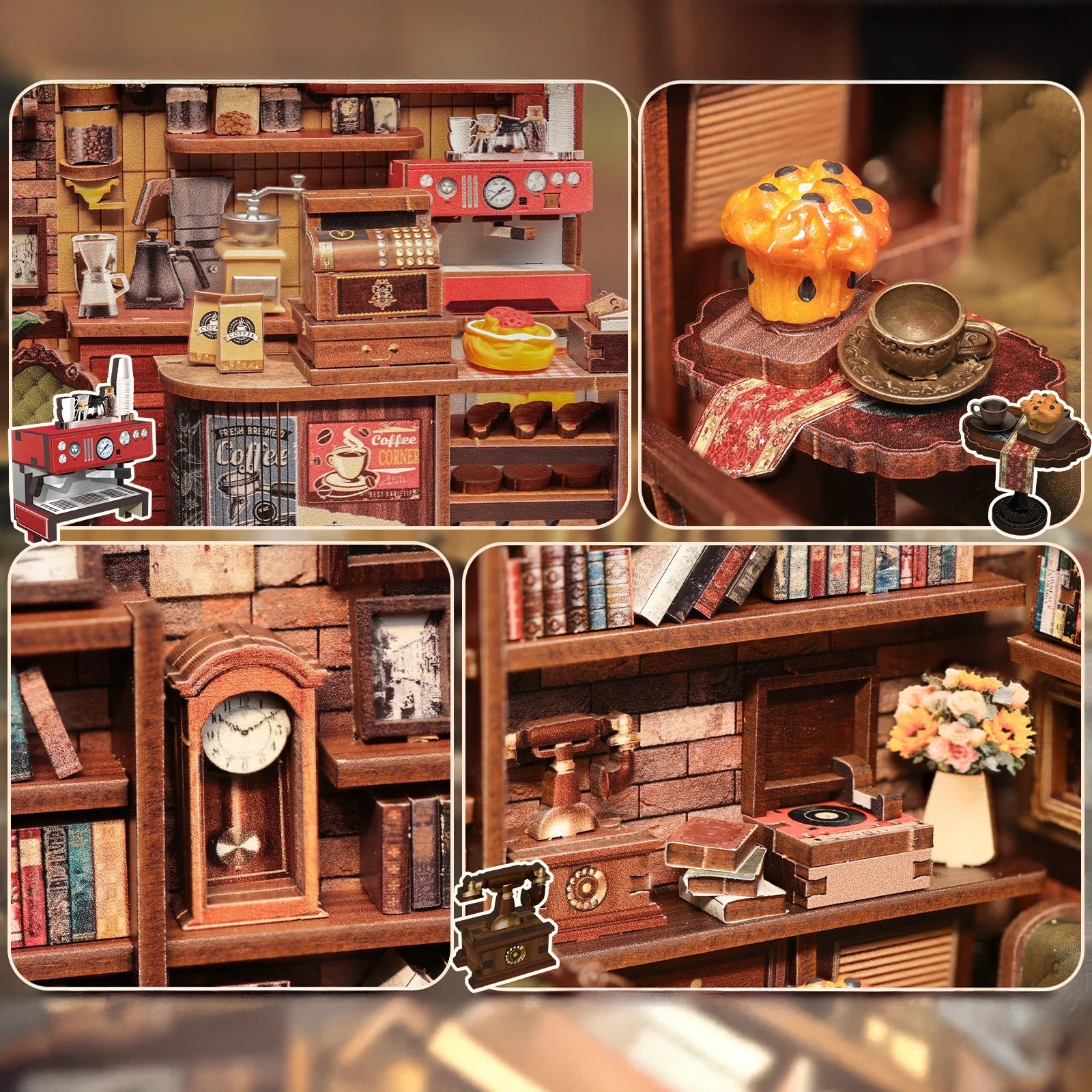 Casa Miniatura "Cafeteria do Bairro" DIY (Faça Você Mesmo)