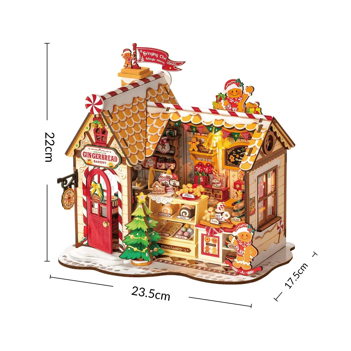 Casa Miniatura "Casa de Biscoitos de Natal" DIY (Faça Você Mesmo)