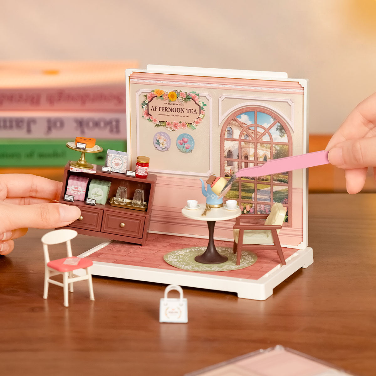 Casa Miniatura "Casa de Chá da Tarde" DIY (Faça Você Mesmo)