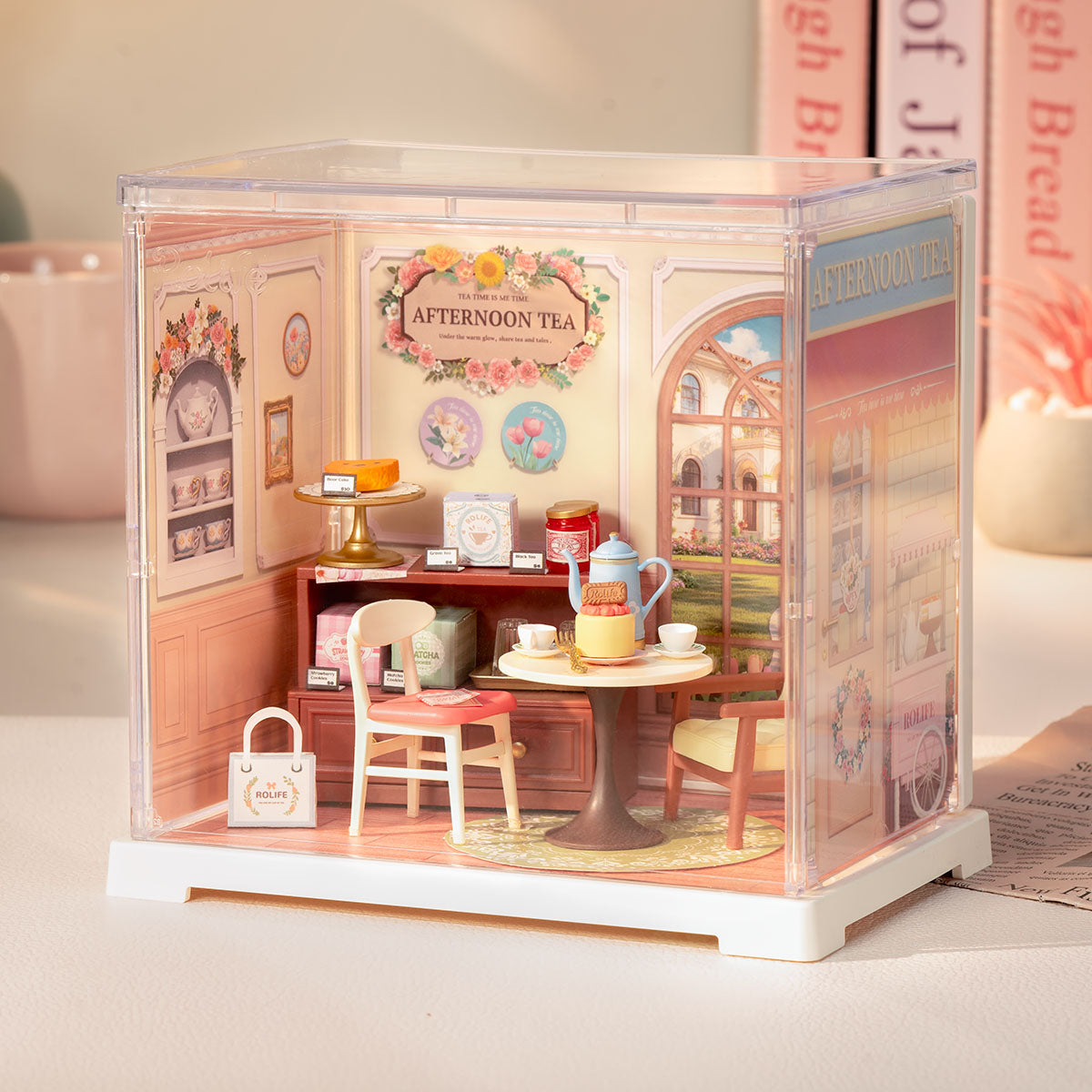 Casa Miniatura "Casa de Chá da Tarde" DIY (Faça Você Mesmo)