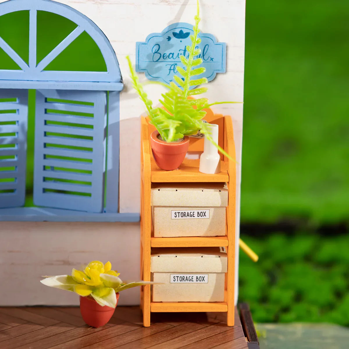 Casa Miniatura "Casa de Jardim Encantadora" DIY (Faça Você Mesmo)