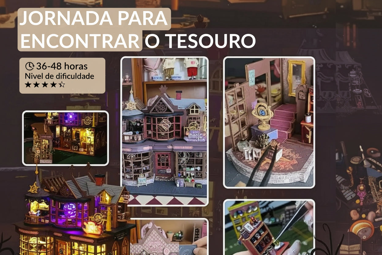 Casa Miniatura "Casa Encantada do Tesouro" DIY (Faça Você Mesmo)
