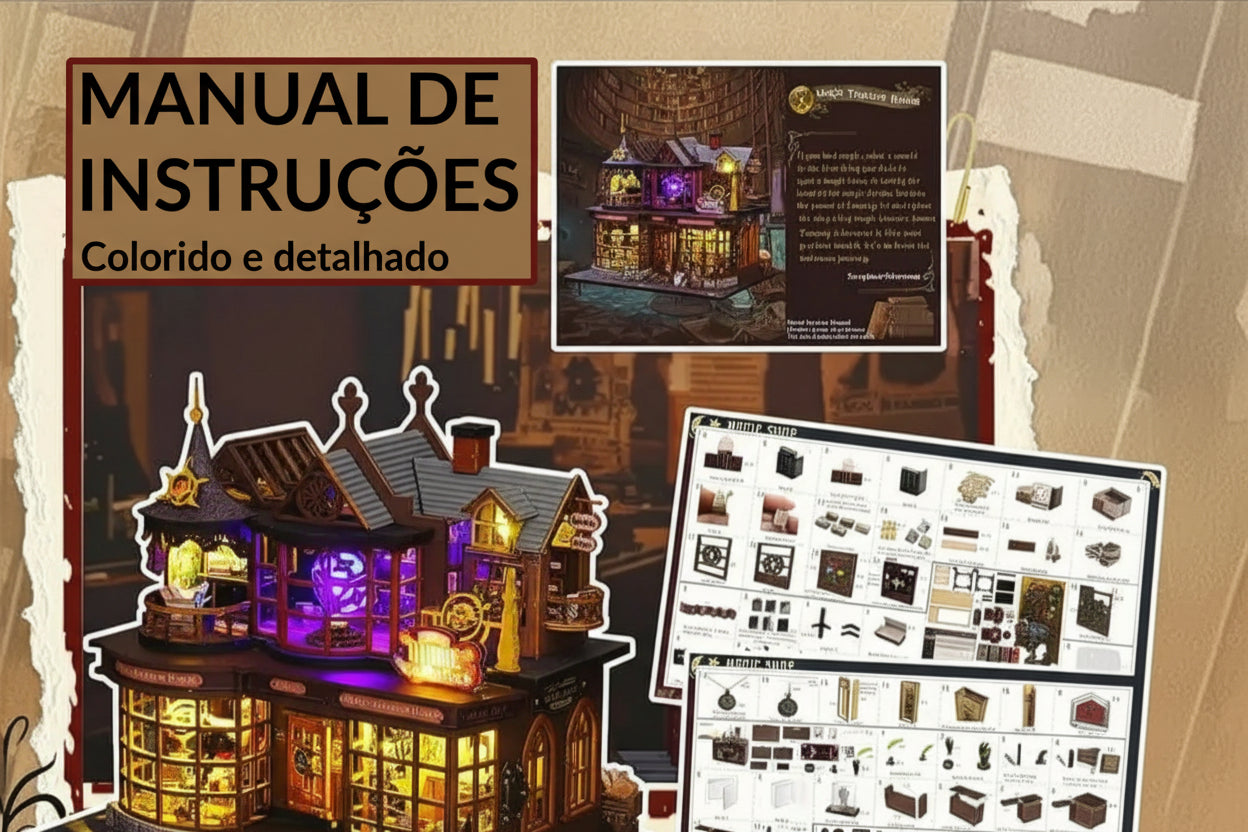 Casa Miniatura "Casa Encantada do Tesouro" DIY (Faça Você Mesmo)