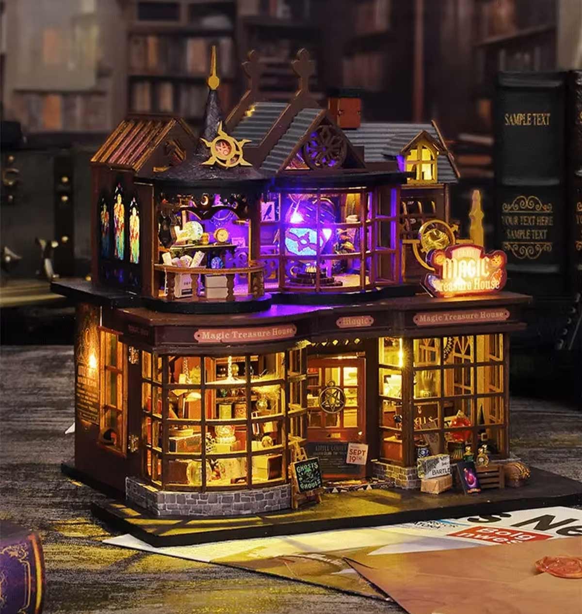 Casa Miniatura "Casa Encantada do Tesouro" DIY (Faça Você Mesmo)
