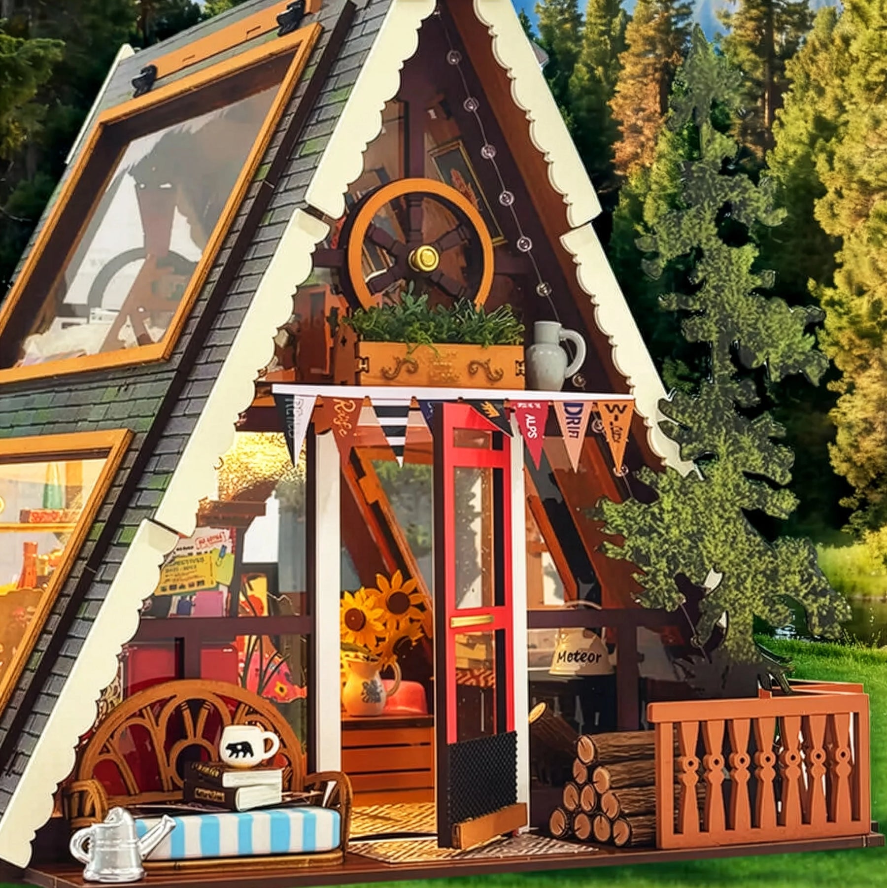 Casa Miniatura "Chalé Alpino" DIY (Faça Você Mesmo)