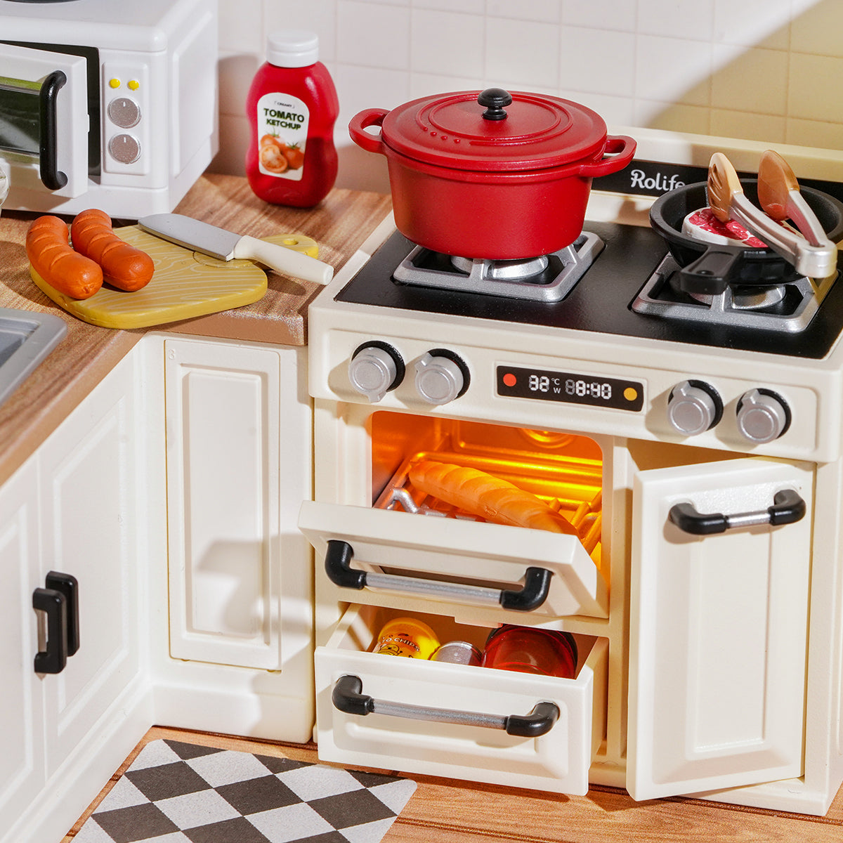 Casa Miniatura "Cozinha das Delícias" DIY (Faça Você Mesmo)