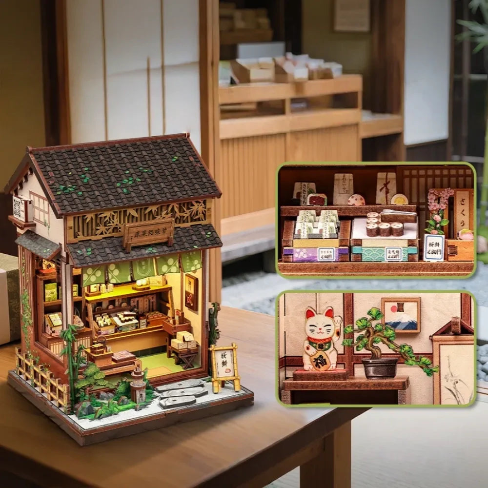 Casa Miniatura "Doçaria Tradicional Japonesa" DIY (Faça Você Mesmo)