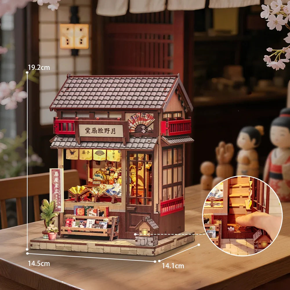 Casa Miniatura "Empório Japonês de Leques" DIY (Faça Você Mesmo)