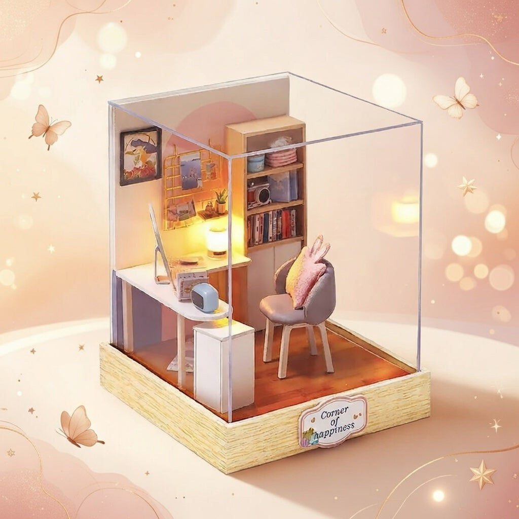 Casa Miniatura "Escritório da Felicidade" DIY (Faça Você Mesmo)