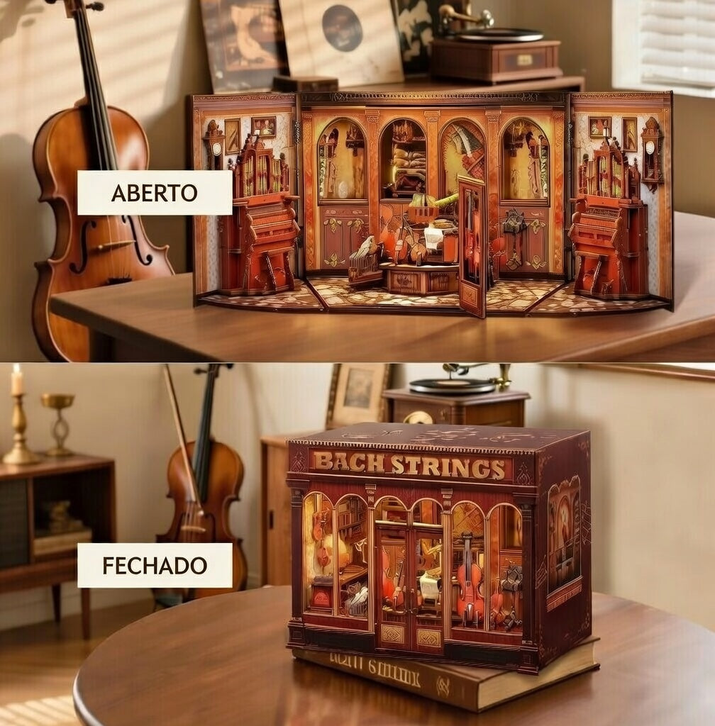 Casa Miniatura "Estúdio de Música" DIY (Faça Você Mesmo)