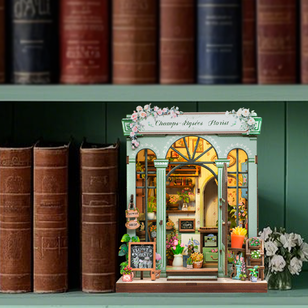 Casa Miniatura "Floricultura Champs-Élysées" DIY (Faça Você Mesmo)