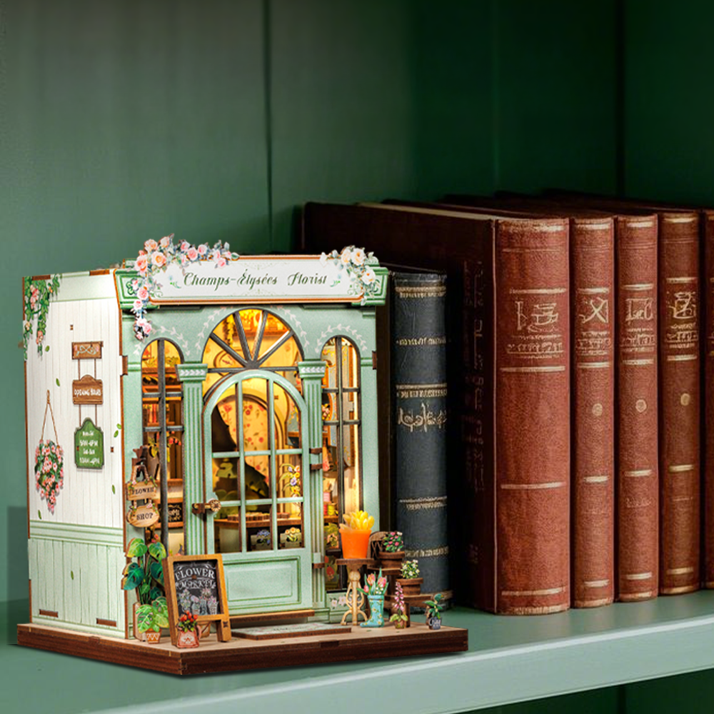 Casa Miniatura "Floricultura Champs-Élysées" DIY (Faça Você Mesmo)