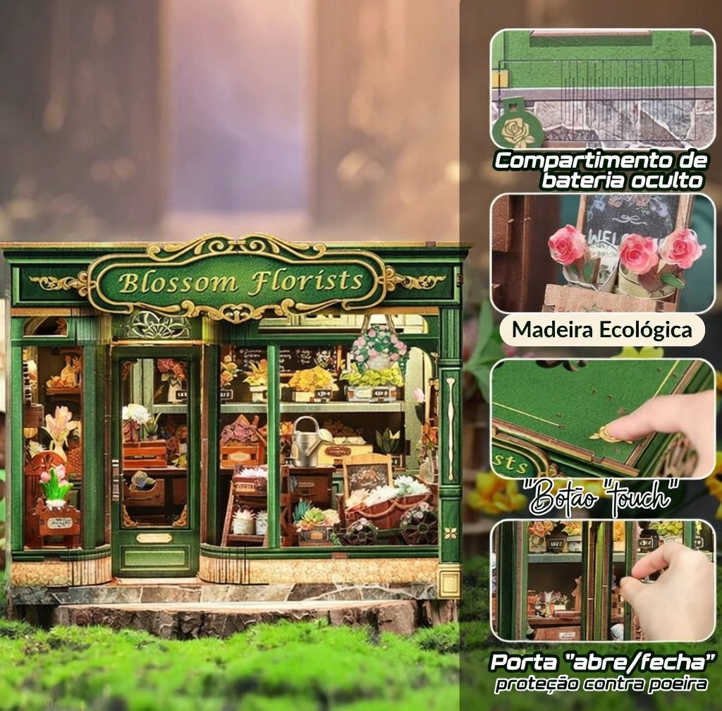 Casa Miniatura "Floricultura Mágica" DIY (Faça Você Mesmo)