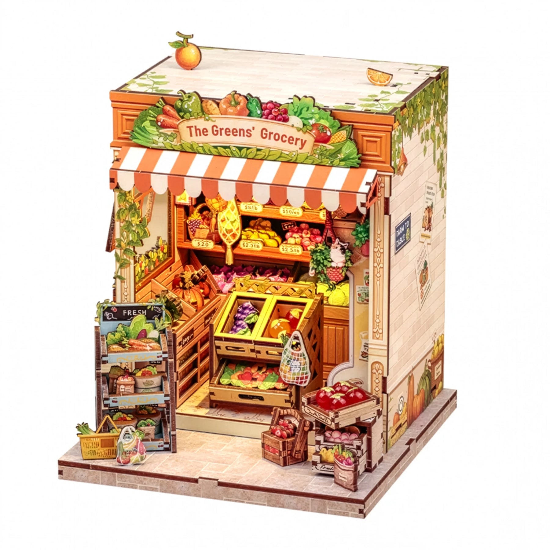 Casa Miniatura "Hortifruti da Vila" DIY (Faça Você Mesmo)