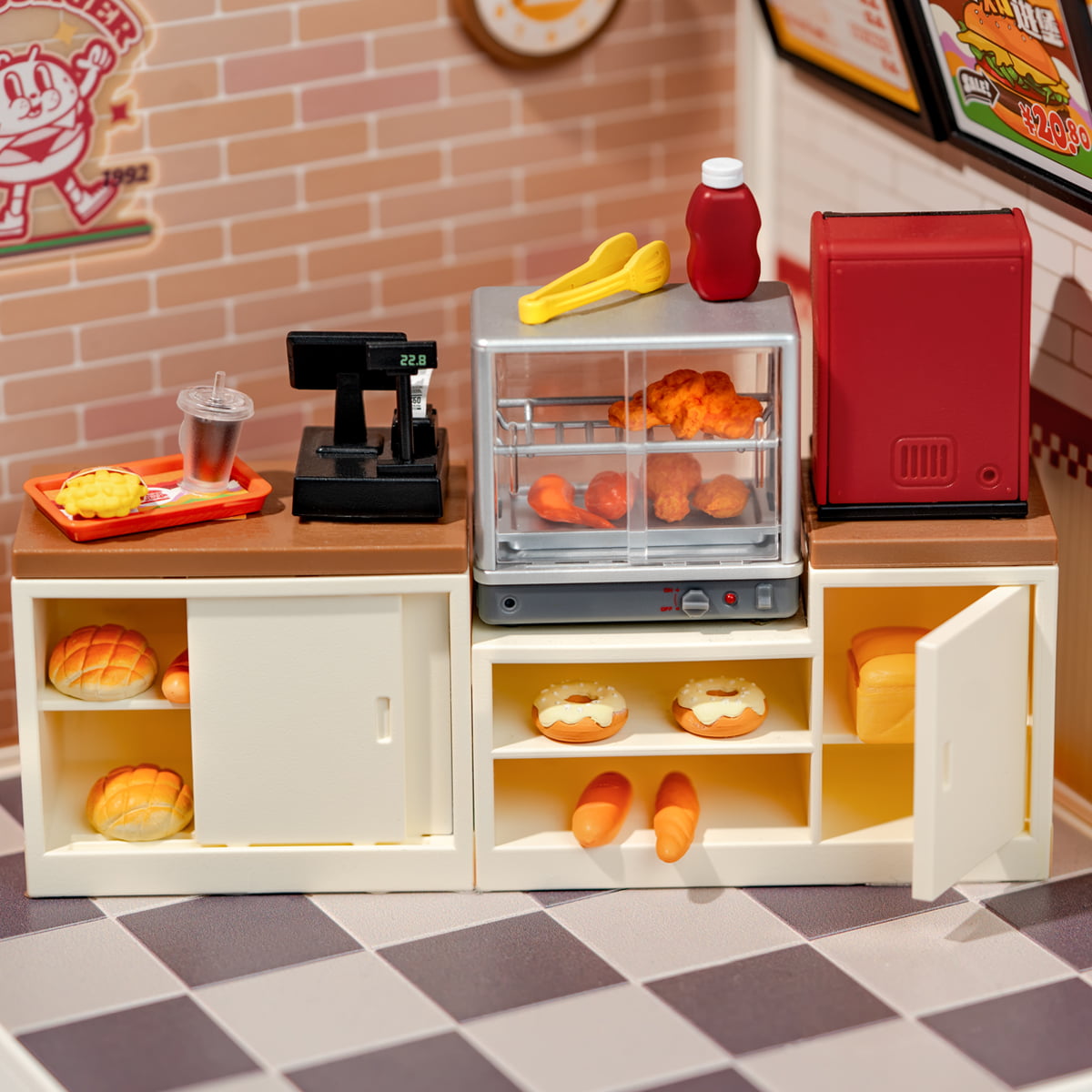 Casa Miniatura "Lanchonete Burgers Delícia" DIY (Faça Você Mesmo)
