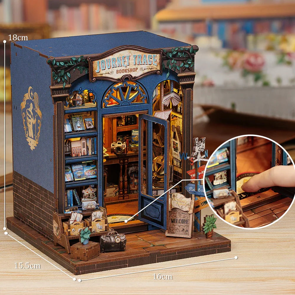 Casa Miniatura "Livraria Caminhos do Viajante" DIY (Faça Você Mesmo)