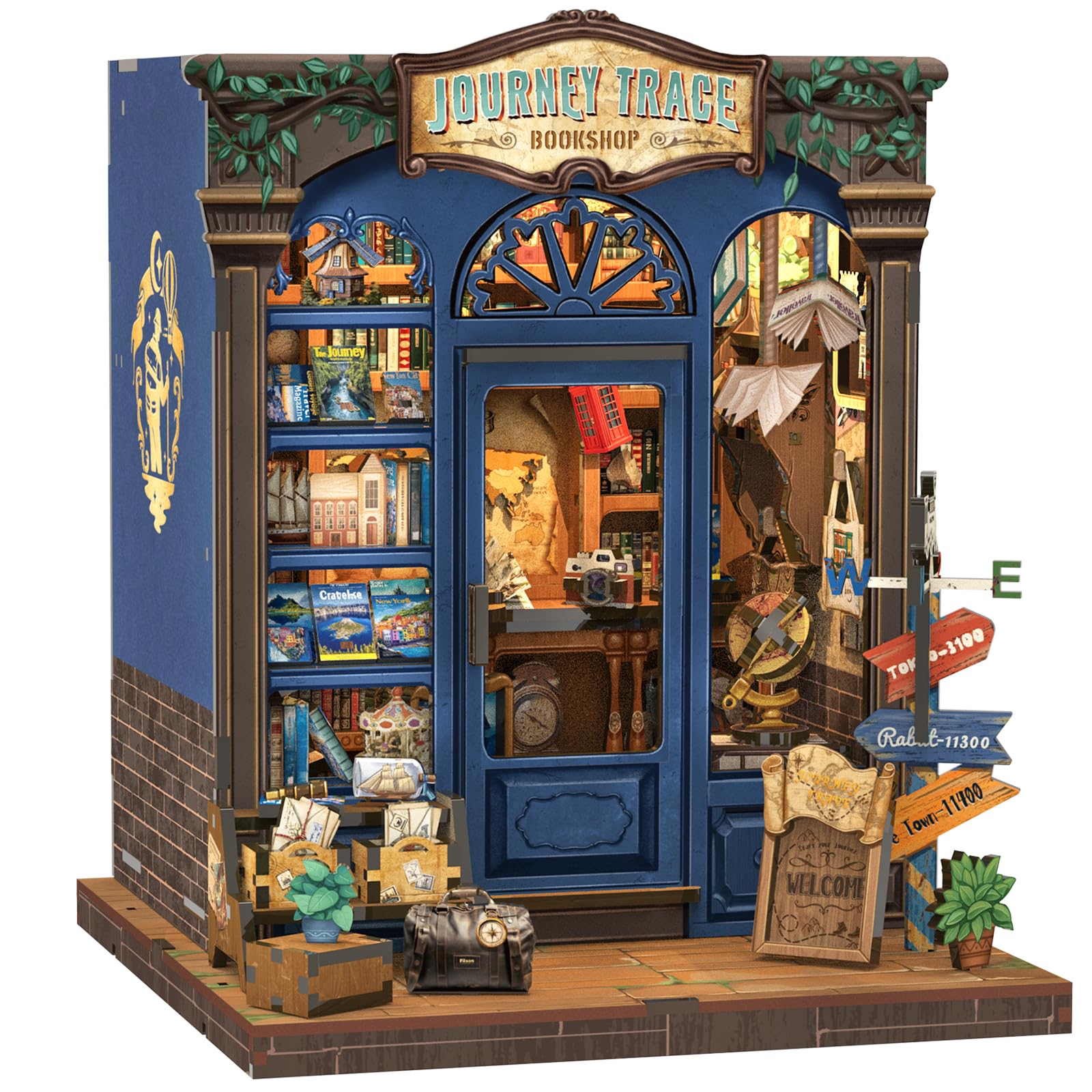 Casa Miniatura "Livraria Caminhos do Viajante" DIY (Faça Você Mesmo)