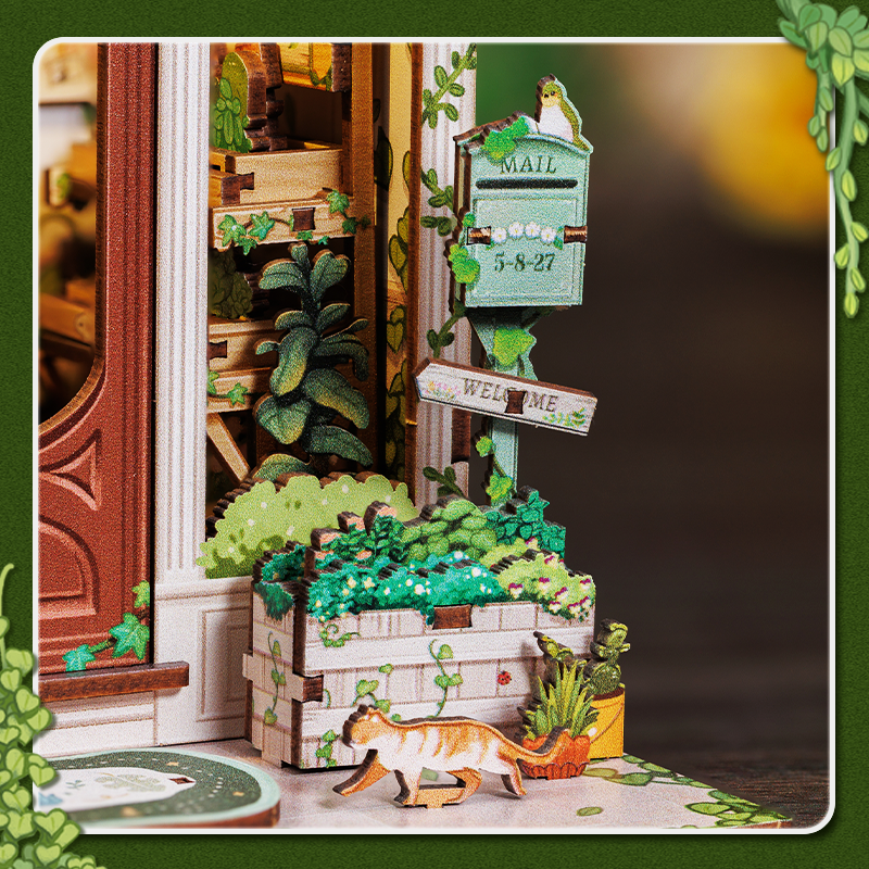 Casa Miniatura "Livraria de Plantas" DIY (Faça Você Mesmo)
