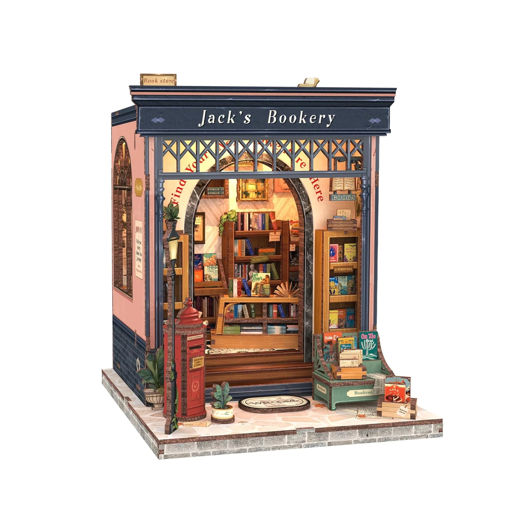 Casa Miniatura "Livraria do Livreiro Jack" DIY (Faça Você Mesmo)