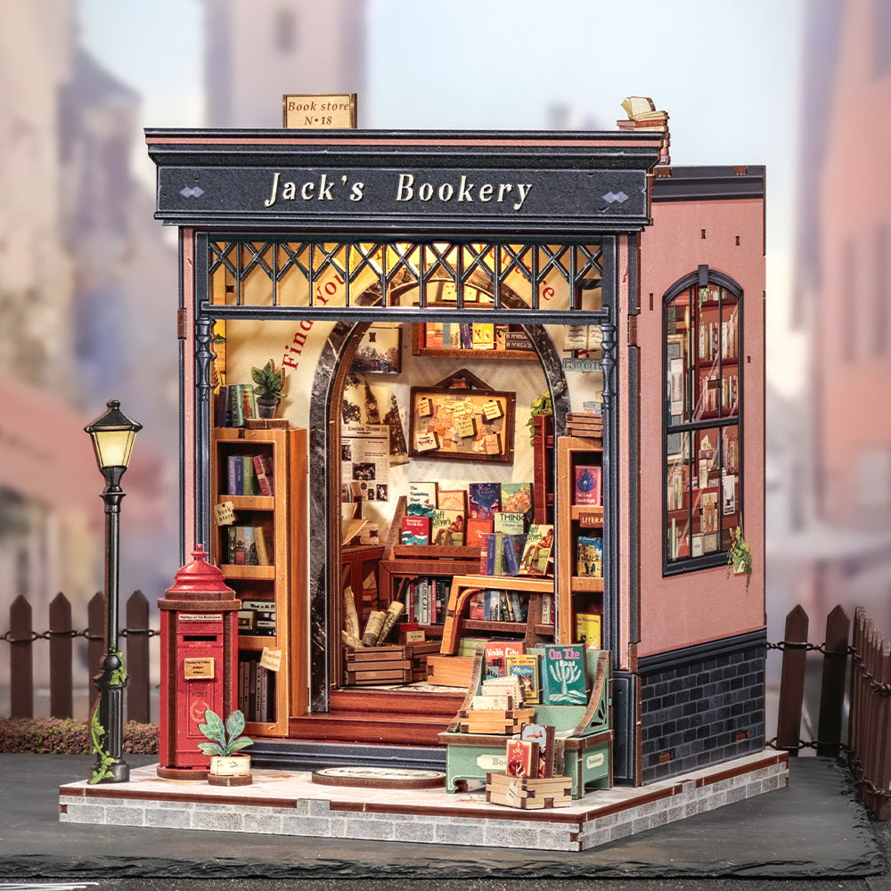 Casa Miniatura "Livraria do Livreiro Jack" DIY (Faça Você Mesmo)