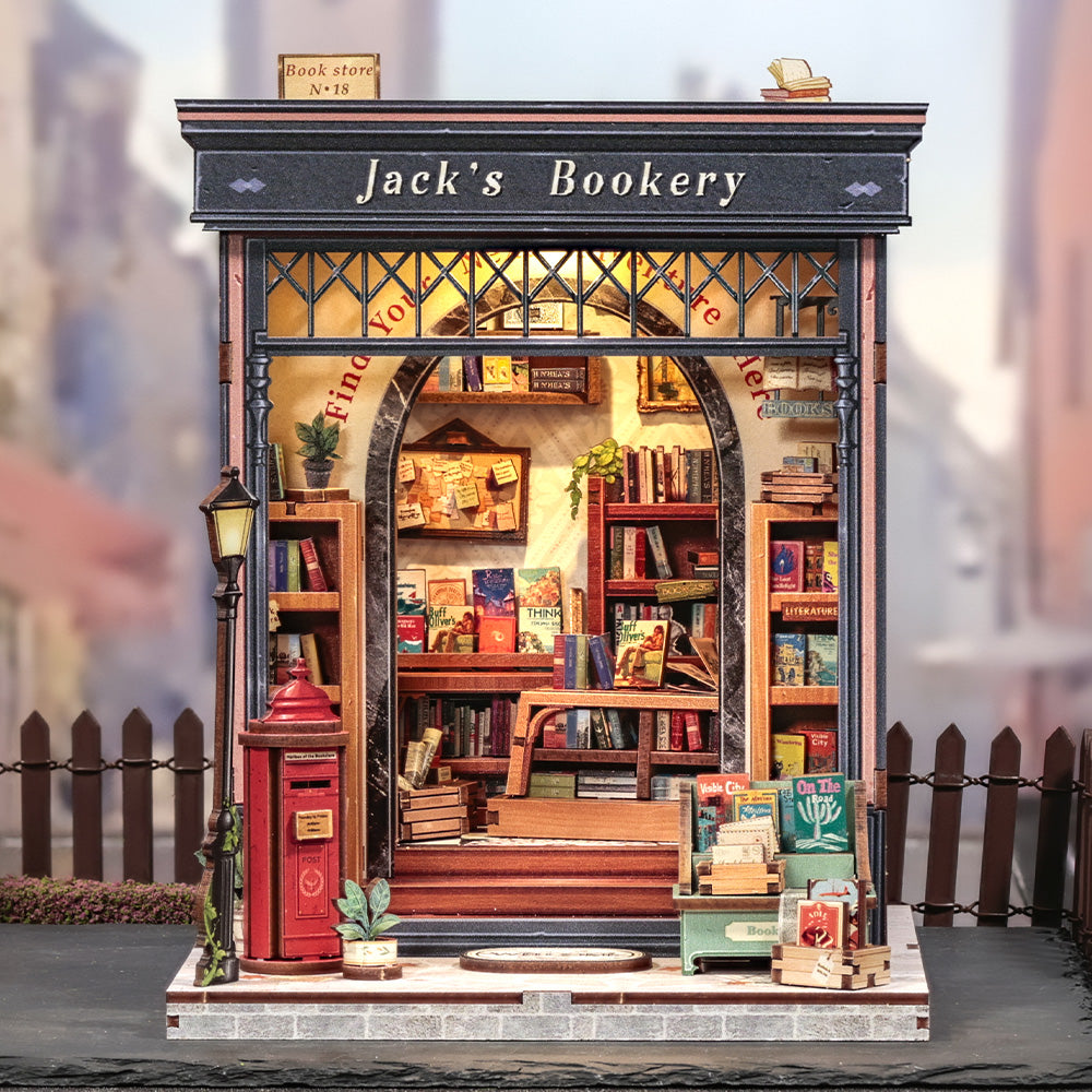 Casa Miniatura "Livraria do Livreiro Jack" DIY (Faça Você Mesmo)