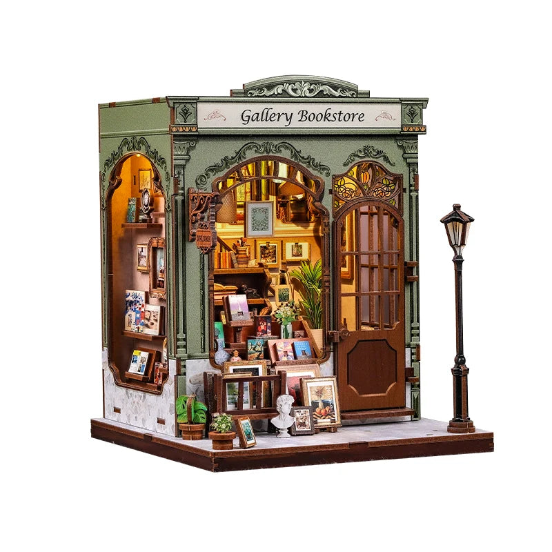 Casa Miniatura "Livraria Galeria" DIY (Faça Você Mesmo)
