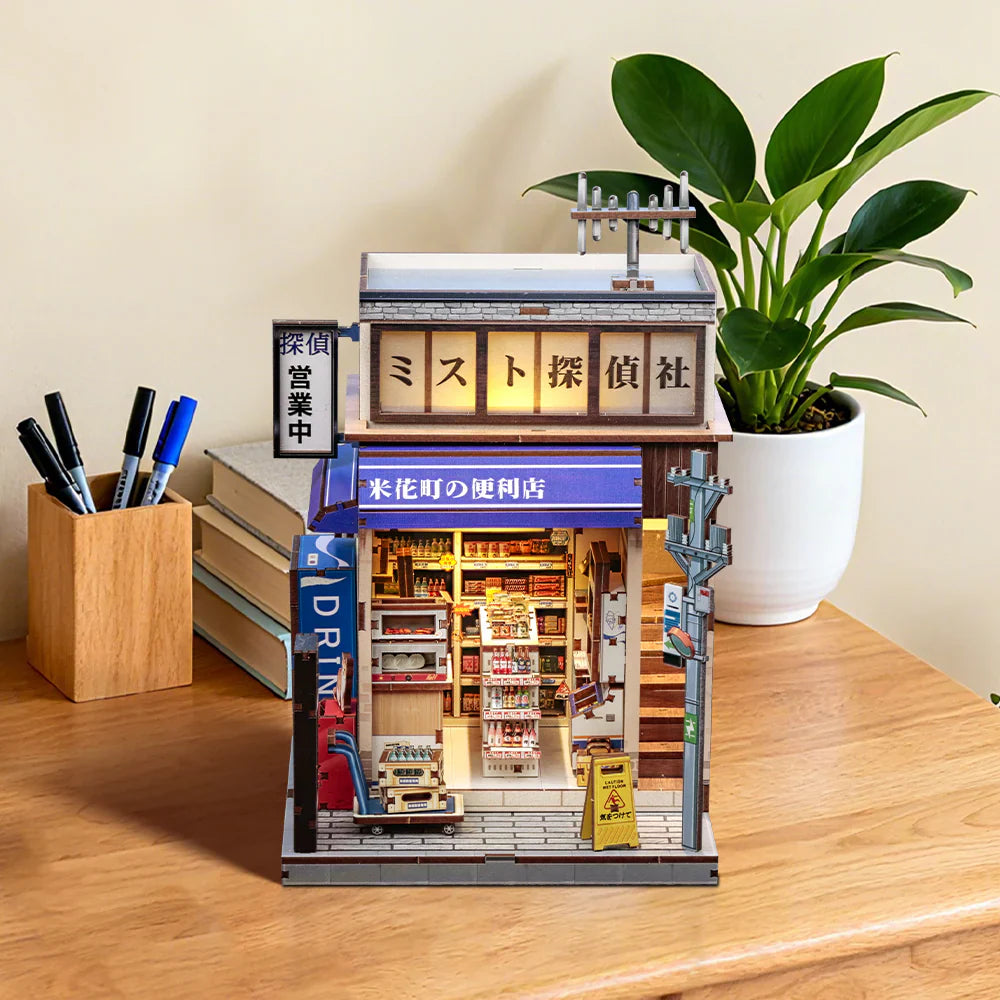 Casa Miniatura "Loja de Conveniência Japonesa do Bairro Beika" DIY (Faça Você Mesmo)