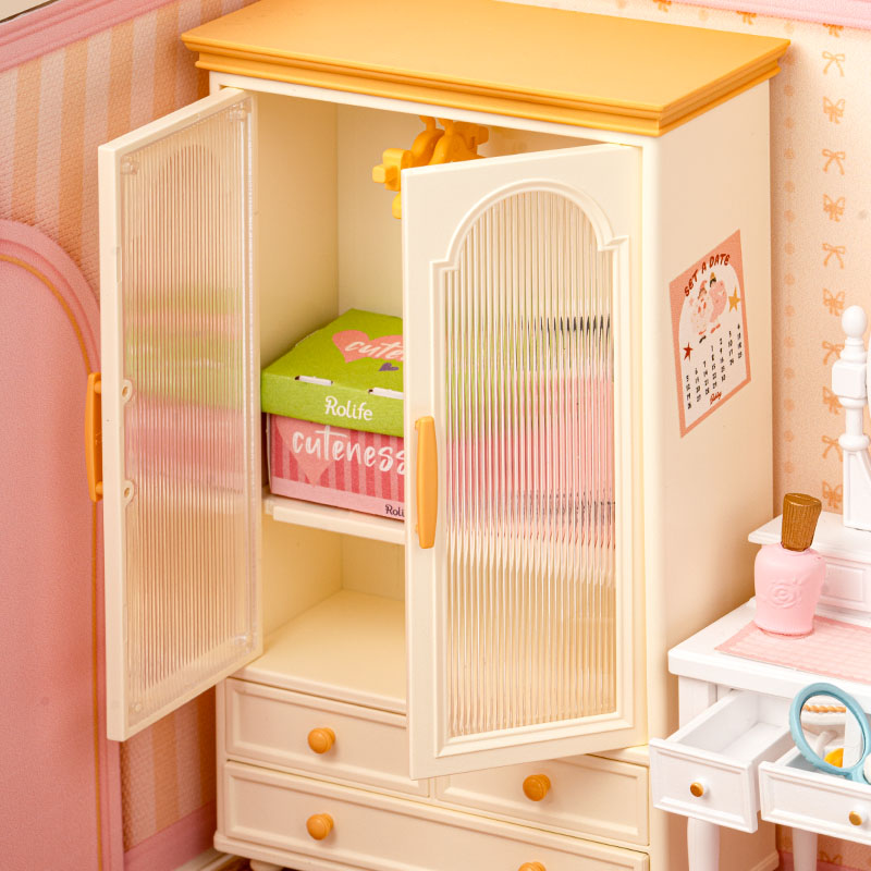 Casa Miniatura "O Encantador Quarto Rosa" DIY (Faça Você Mesmo)