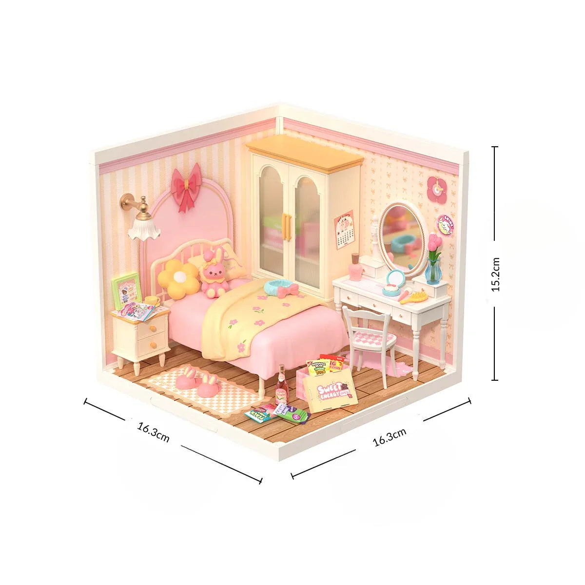 Casa Miniatura "O Encantador Quarto Rosa" DIY (Faça Você Mesmo)