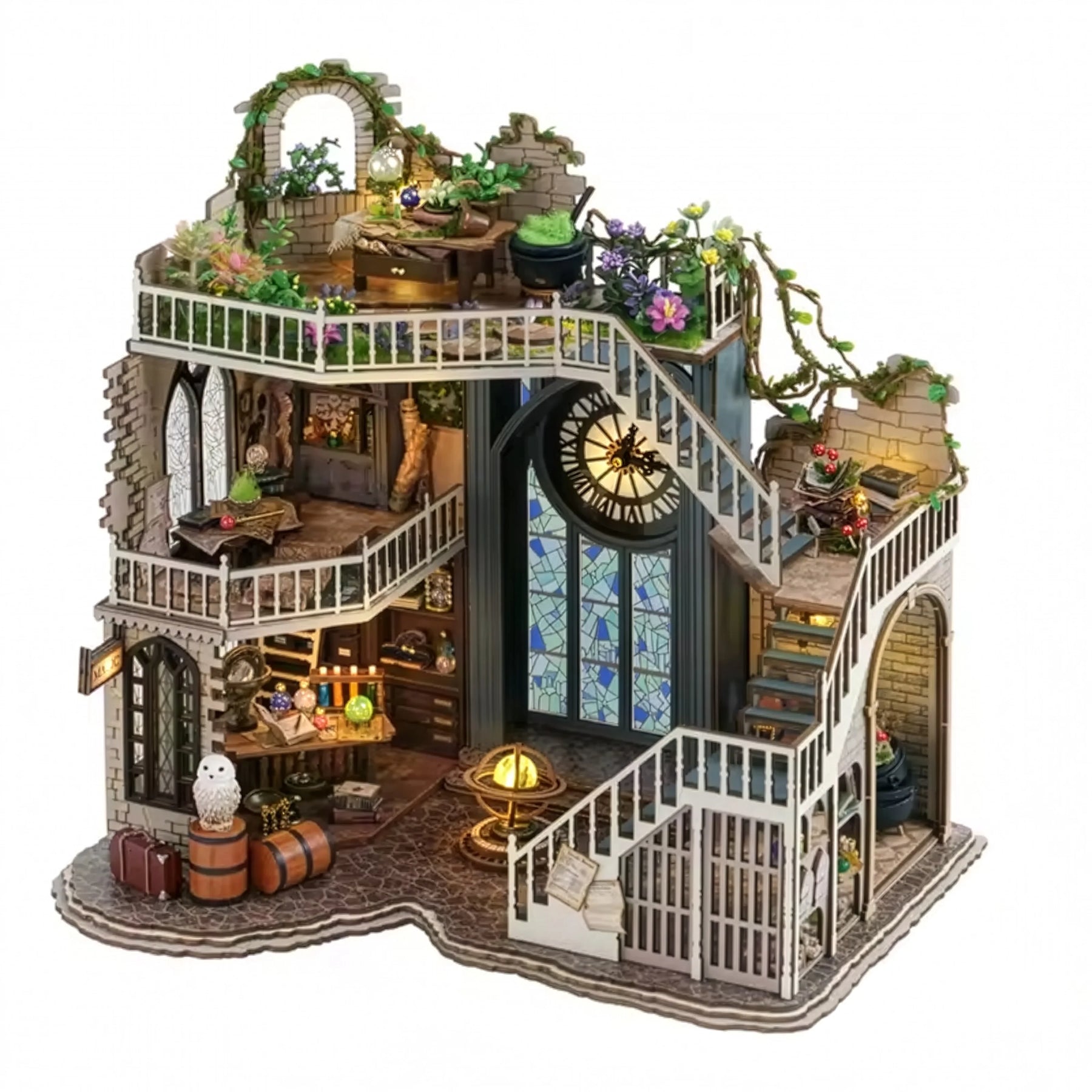 Casa Miniatura "Oficina de Feitiçaria Arcana" DIY (Faça Você Mesmo)