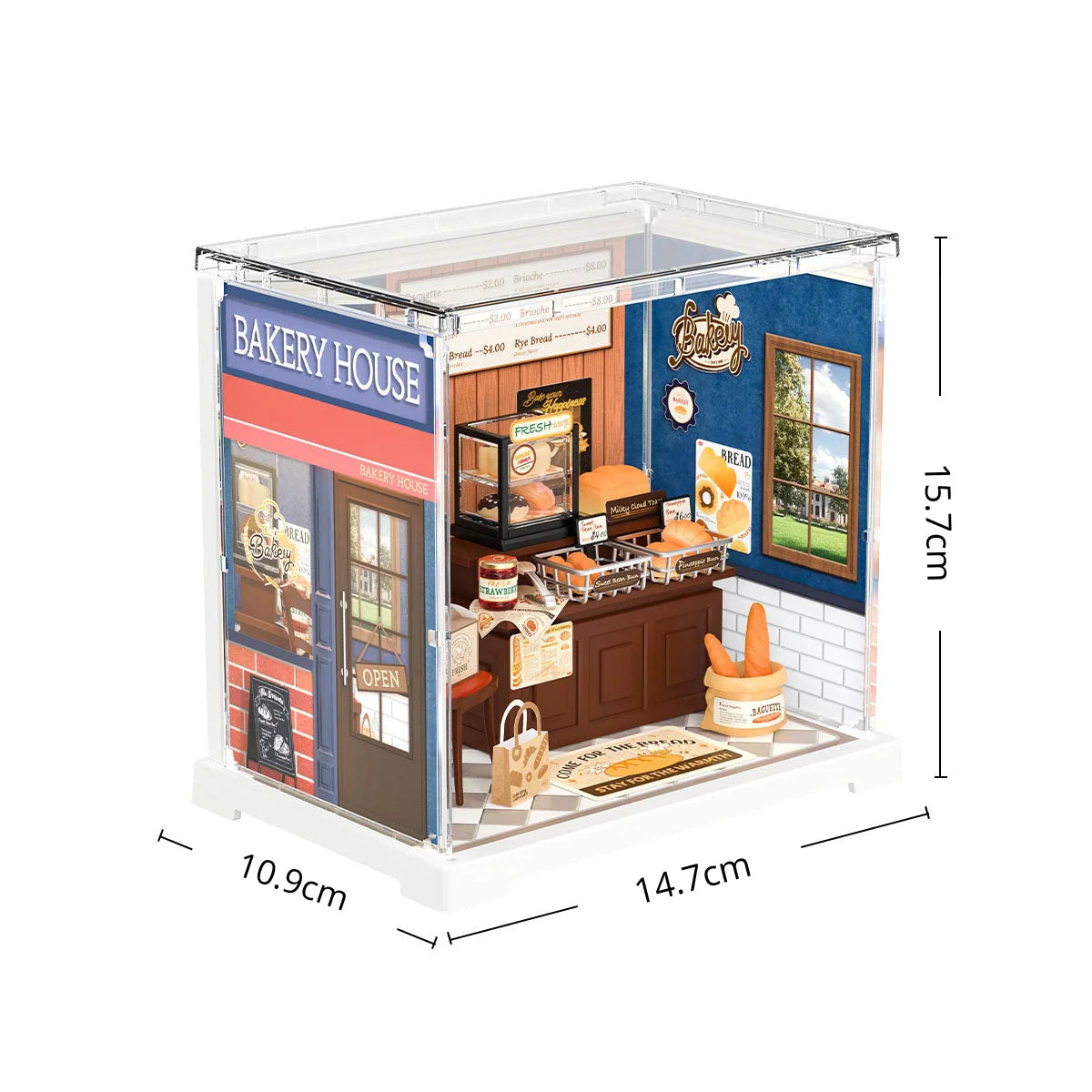 Casa Miniatura "Padaria Europeia" DIY (Faça Você Mesmo)