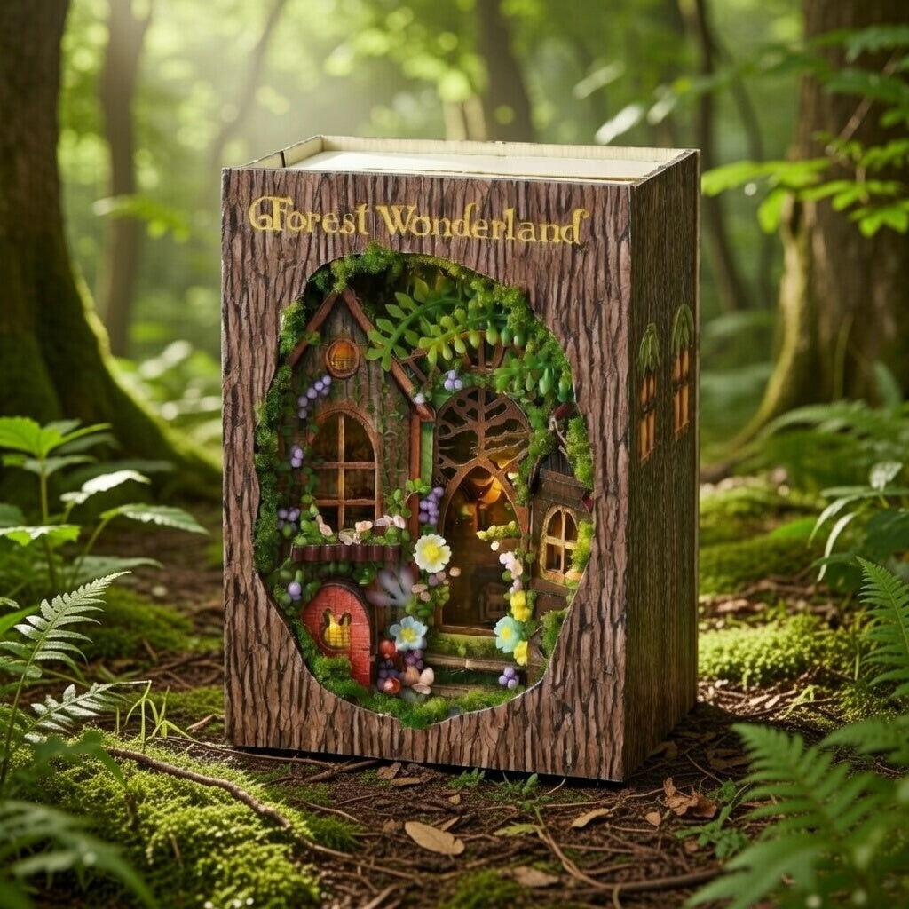 Casa Miniatura "Paraíso da Floresta" DIY (Faça Você Mesmo)