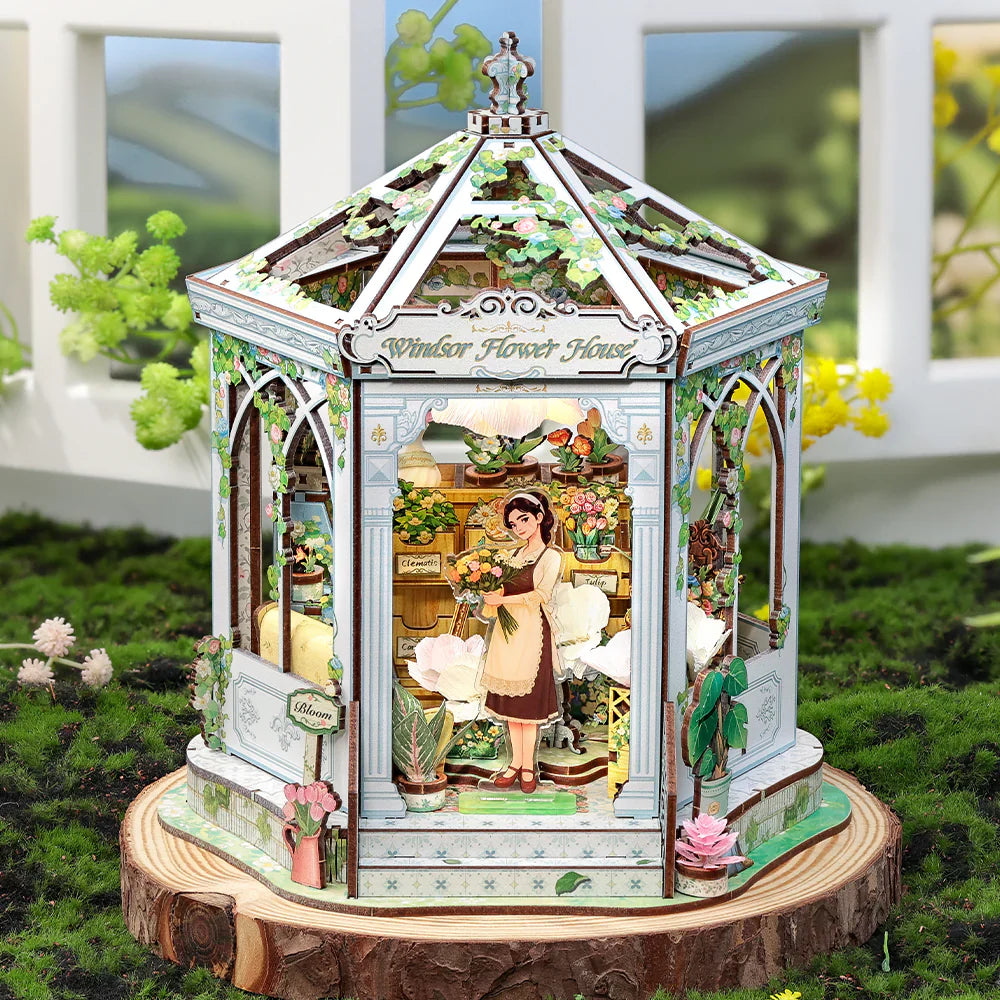Casa Miniatura "Pavilhão de Jardim" DIY (Faça Você Mesmo)