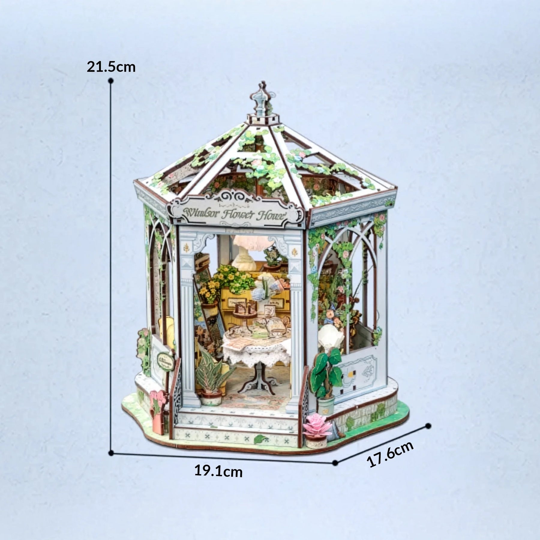 Casa Miniatura "Pavilhão de Jardim" DIY (Faça Você Mesmo)