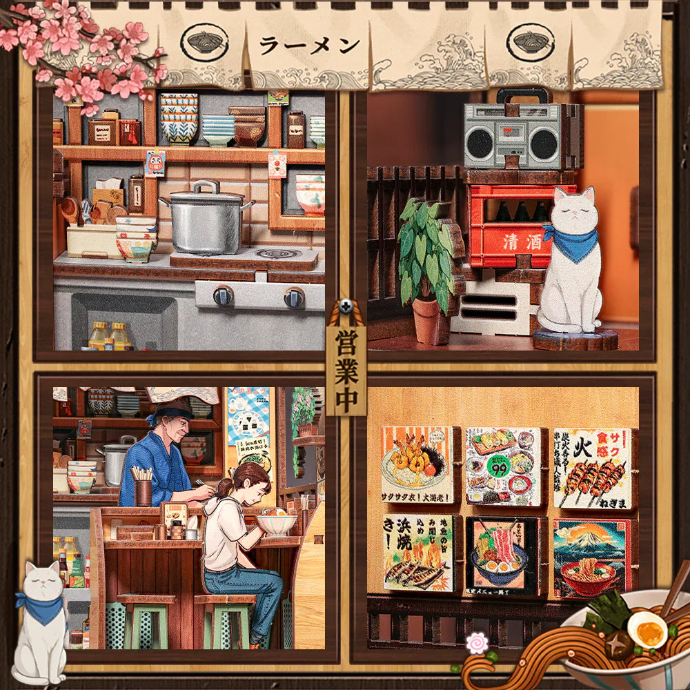 Casa Miniatura "Restaurante Oishii Ramen" DIY (Faça Você Mesmo)