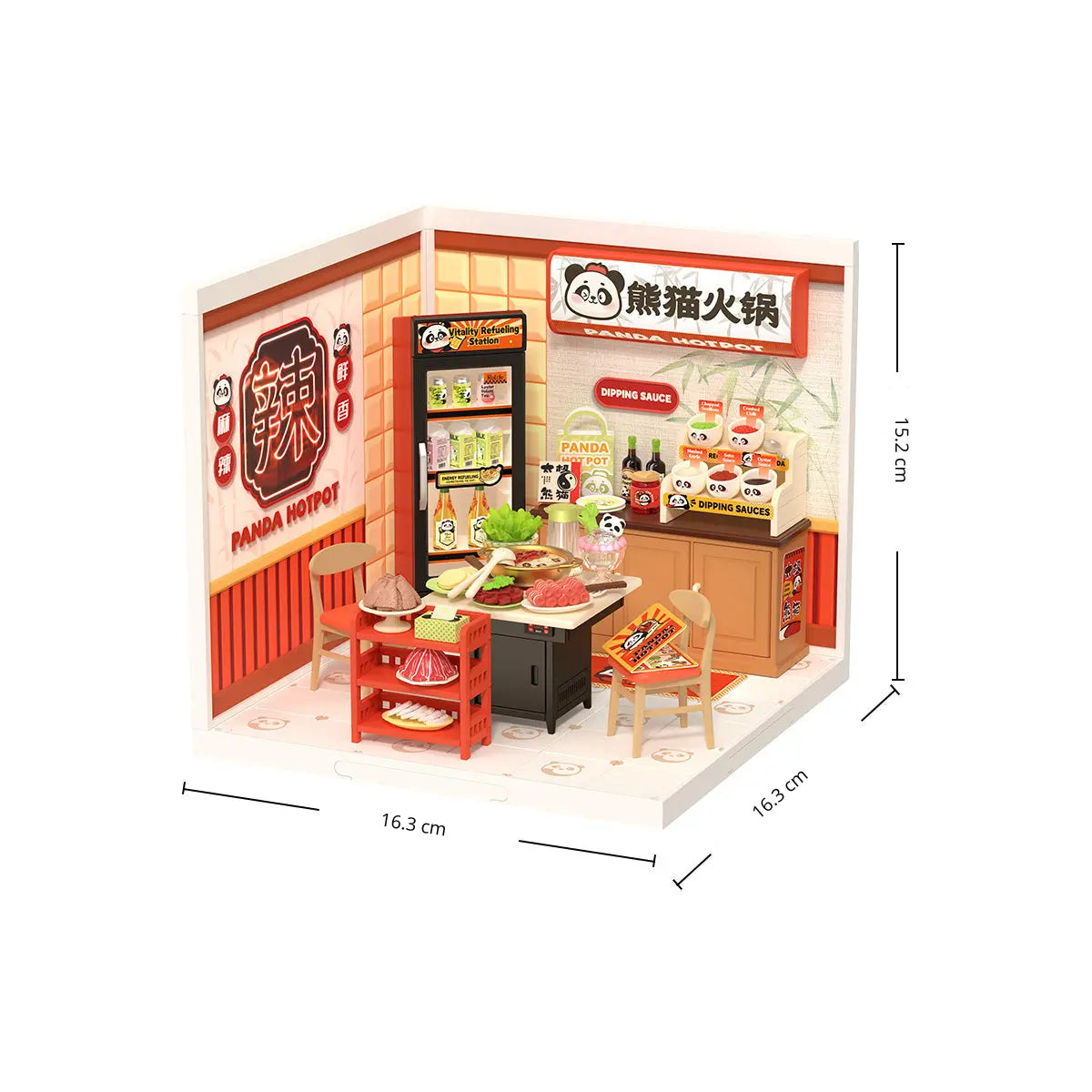 Casa Miniatura "Restaurante Panda Hot Pot" DIY (Faça Você Mesmo)