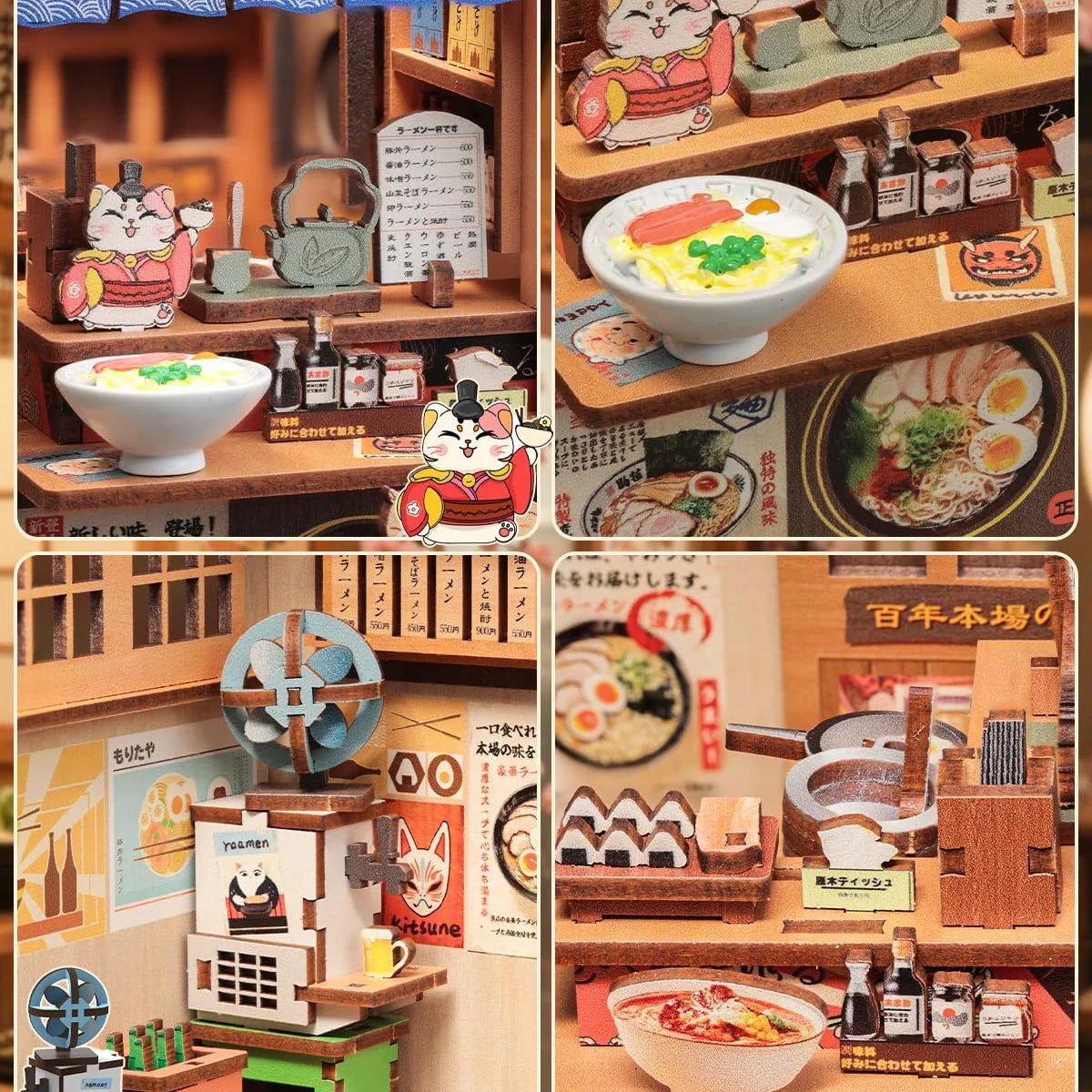 Casa Miniatura "Restaurante Ramen-ya" DIY (Faça Você Mesmo)