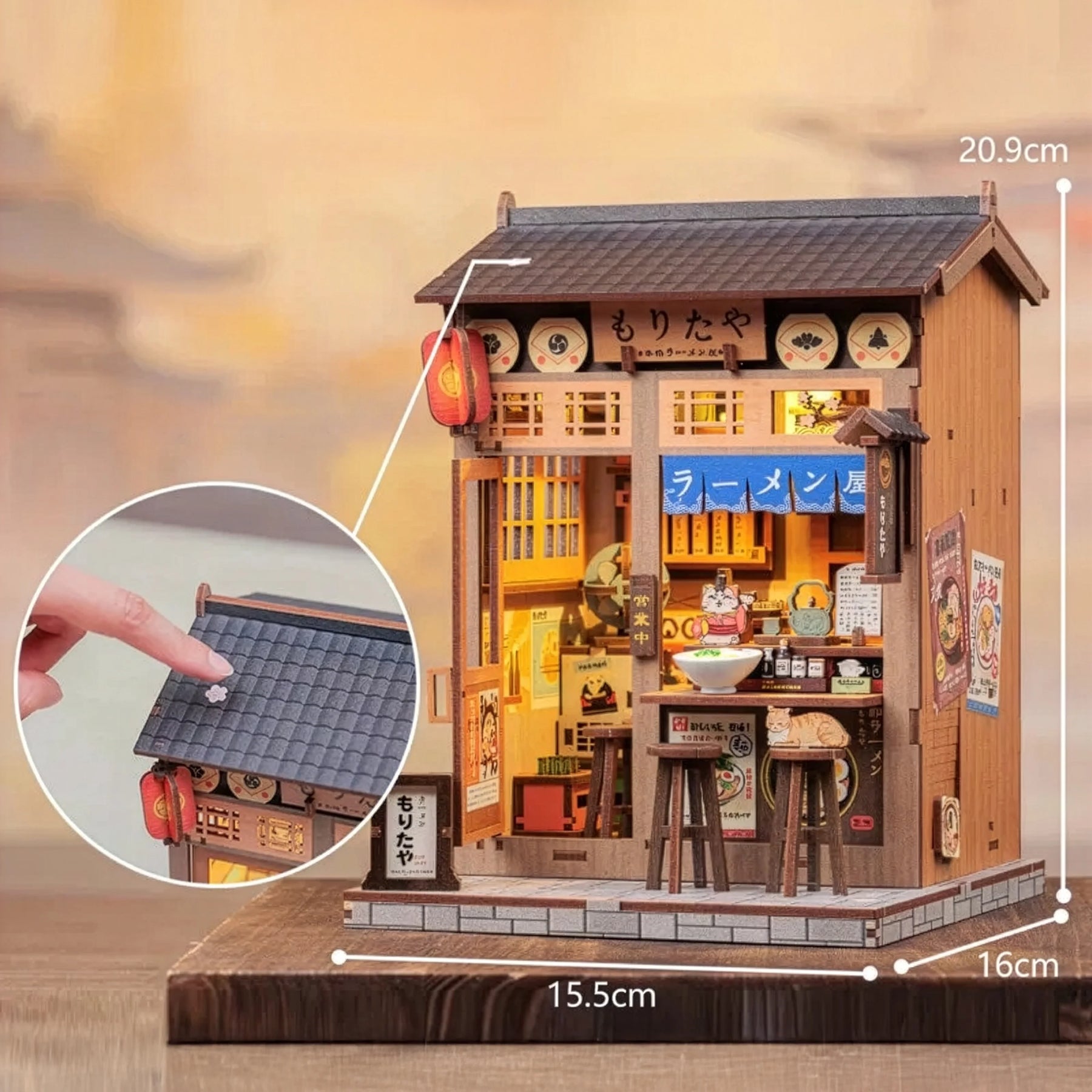 Casa Miniatura "Restaurante Ramen-ya" DIY (Faça Você Mesmo)