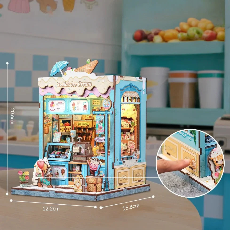 Casa Miniatura "Sorveteria da Bella" DIY (Faça Você Mesmo)
