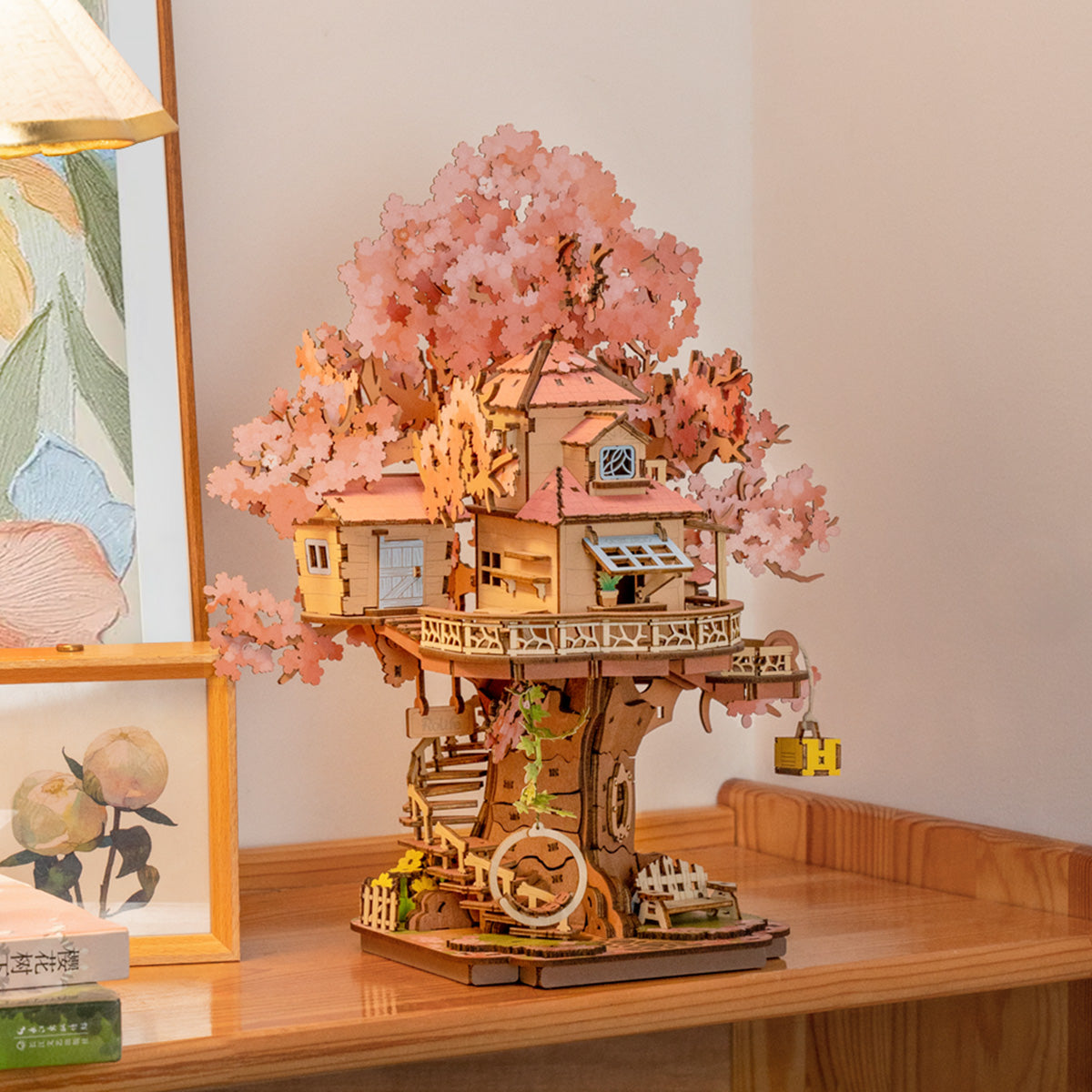 Quebra-cabeça 3D "Casa na Árvore Cerejeira"